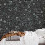 The Dutchess — Black &amp; White Floral Wallpaper