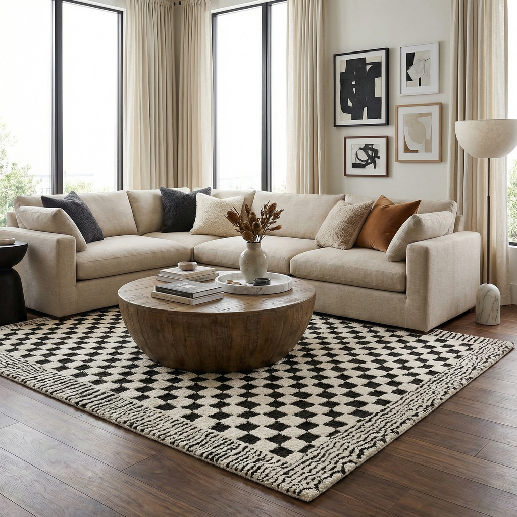 Checkmate Plush Area Rug